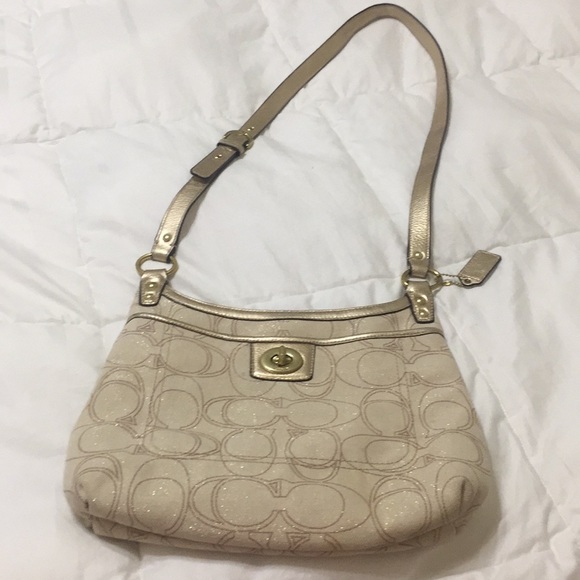 Coach Handbags - Authentic Coach gold crossbody purse